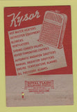 Matchbook Cover - Kysor Heater Cadillac MI Radiator Shutters 40 Strike