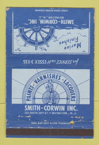Matchbook Cover - Smith Corwin Paints Varnish Irvington NJ 40 Strike