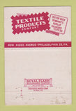 Matchbook Cover - Textile Products Company Philadelphia PA 40 Strike