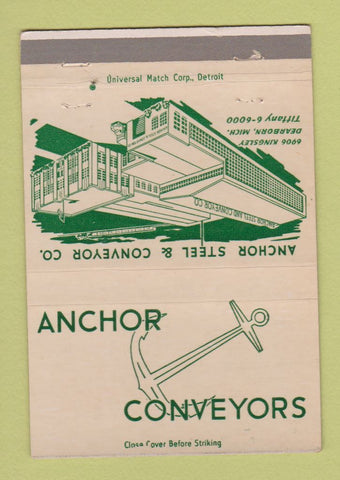 Matchbook Cover - Anchor Conveyors Dearborn MI 40 Strike