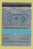 Matchbook Cover - General Magnesium Foundries Belleville IL 40 Strike