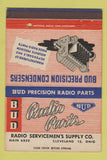 Matchbook Cover - Bud Radio Parts Cleveland OH 40 Strike