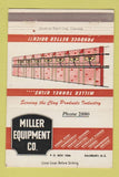 Matchbook Cover - Miller Equipment Tunnel Kiln Salisbury NC 40 Strike