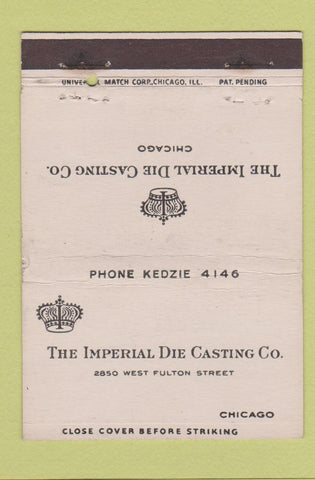 Matchbook Cover - Imperial Die Casting Chicago IL 40 Strike