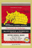 Matchbook Cover McKesson Robbins Chemical Mefford Los Angeles CA WORN 40 Strike