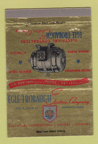 Matchbook Cover - Egle Trobaugh Electric Memphis TN WEAR 40 Strike