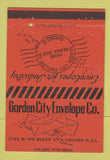 Matchbook Cover - Garden City Envelope Chicago IL 40 Strike