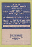 Matchbook Cover - Baker Steel & Tube Company Los Angeles CA 40 Strike