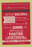 Matchbook Cover - Foster Men's Clothes Columbus GA 40 Strike