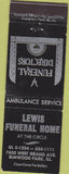 Matchbook Cover - Lewis Funeral Home Elmwood Park IL