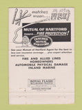Matchbook Cover - Mutual Insurance Company Hartford CT 40 Strike