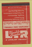 Matchbook Cover - Lovejoy Flexible Coupling Chicago IL 40 Strike