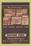 Matchbook Cover - Oglebay Park Wheeling WV 40 Strike