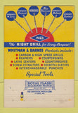 Matchbook Cover - Whitman and Barnes Detroit MI Drills 40 Strike