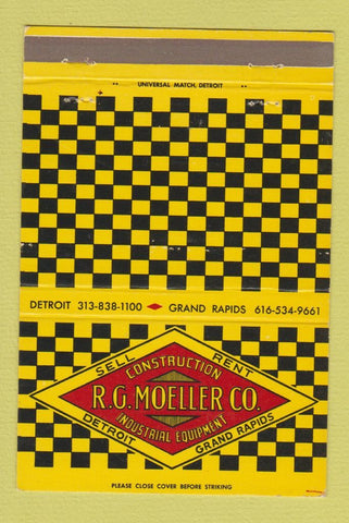 Matchbook Cover - RG Moeller Construction Equipment Detroit MI 40 Strike