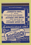 Matchbook Cover - Sanitary Cleaning Dyeing Wilkes Barre PA 40 Strike