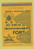 Matchbook Cover - Fort Knox Armored Center PX 40 Strike