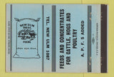 Matchbook Cover - New Ulm Ideal Feeds MN 40 Strike