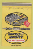 Matchbook Cover - Norris Quality Oil Well Supply Tulsa OK 40 Strike
