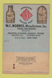 Matchbook Cover - Norris Quality Oil Well Supply Tulsa OK 40 Strike