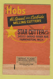 Matchbook Cover - Star Cutter Company Farmington MI WEAR 40 Strike
