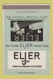 Matchbook Cover - Eljer Plumbing Fixtures Ford City PA Salem OH WEAR 40 Strike