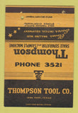 Matchbook Cover - Thompson Tool Company Iowa Park TX 40 Strike