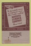 Matchbook Cover - Augusta Lumber Company GA 40 Strike