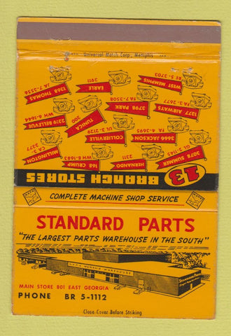 Matchbook Cover - NAPA Auto Parts Memphis TN 40 Strike