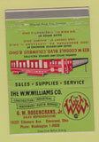 Matchbook Cover - WW Williams Machinery Cleveland OH Rosencrans 40 Strike
