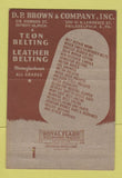 Matchbook Cover - DP Brown Belting Philadelphia PA Detroit MI 40 Strike