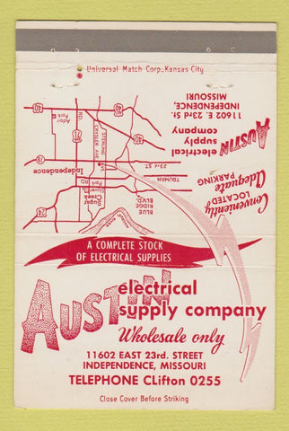 Matchbook Cover - Austin Electrical Supply Independence MO 40 Strike