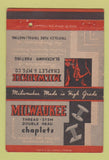 Matchbook Cover - Milwaukee Chaplet Milwaukee WI 40 Strike