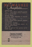 Matchbook Cover - Milwaukee Chaplet Milwaukee WI 40 Strike