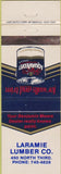 Matchbook Cover - Aqua Velvet Paint Laramie Lumber Co