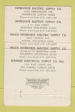 Matchbook Cover - Efengee Electrial Supply Chicago Des Plaines IL 40 Strike