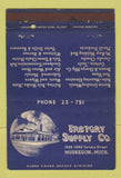 Matchbook Cover - Factory Supply Company Muskegon MI WEAR 40 Strike
