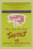 Matchbook Cover - Smiths Wood BBQ Los Angeles CA 40 Strike