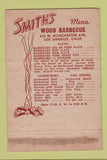 Matchbook Cover - Smiths Wood BBQ Los Angeles CA 40 Strike