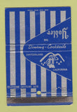 Matchbook Cover - Yodler Restaurant Switzerland CA WEAR 40 Strike