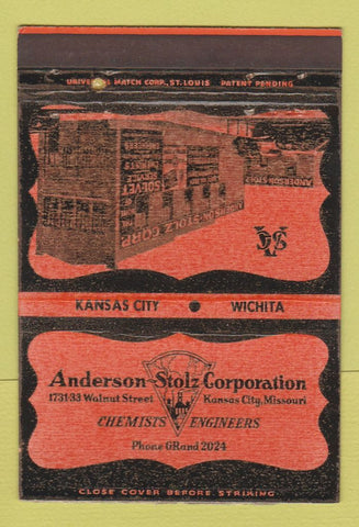 Matchbook Cover - Anderson Stolz Corp Kansas City MO Chemical WEAR 40 Strike