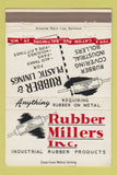 Matchbook Cover - Rubber Millers Baltimore MD 40 Strike