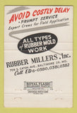 Matchbook Cover - Rubber Millers Baltimore MD 40 Strike