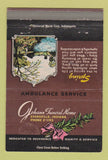 Matchbook Cover - Johann Funeral Home Evansville IN 40 Strike