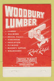 Matchbook Cover - Woodbury Lumber Schenectady Glens Falls NY 40 Strike
