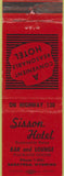 Matchbook Cover - Sisson Hotel Saratoga WY red