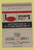 Matchbook Cover - Mills Welding Supply Buffalo NY 40 Strike
