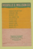 Matchbook Cover - Melville Wilson Fertilizer Seeds Fresno CA 40 Strike