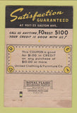 Matchbook Cover - United Clothing Furniture St Louis MO 40 Strike