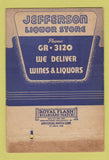 Matchbook Cover - Jefferson Liquor Store Buffalo NY 40 Strike